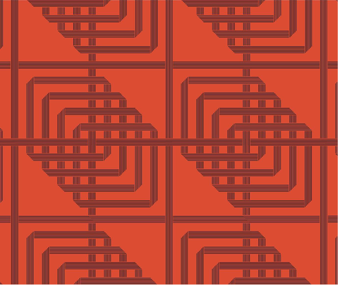 Red geometric pattern